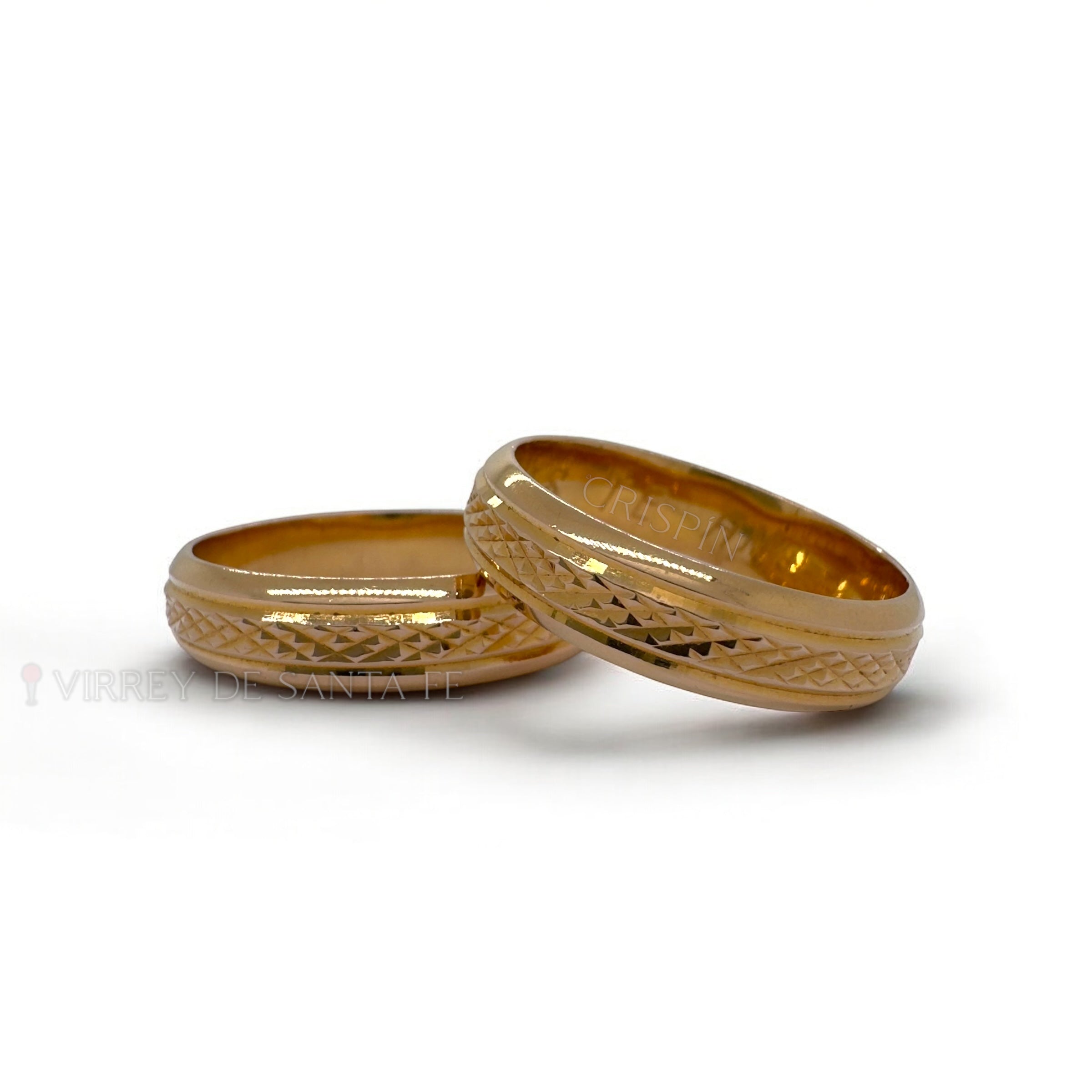 Aros de Matrimonio Diamantados en oro 18k y Plata 925