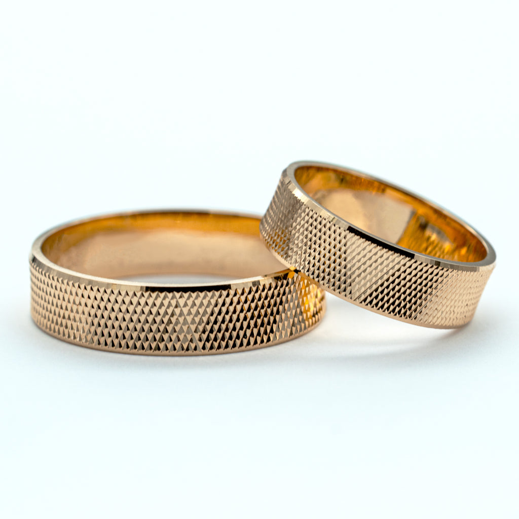 Aros de Matrimonio Cinta Belga en Oro 18K y Plata 925