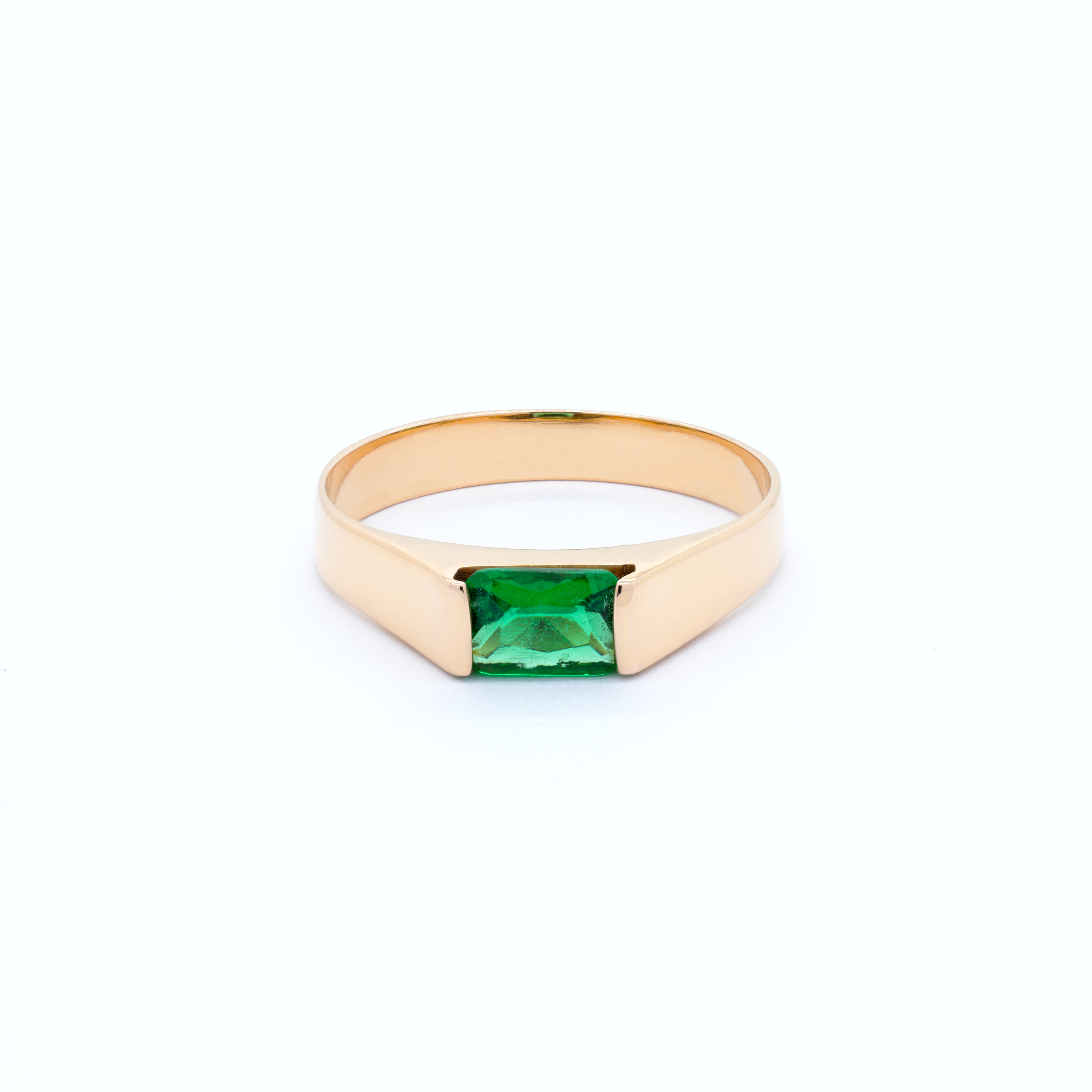 Anillo Verona con Esmeralda Natural en Oro 18K