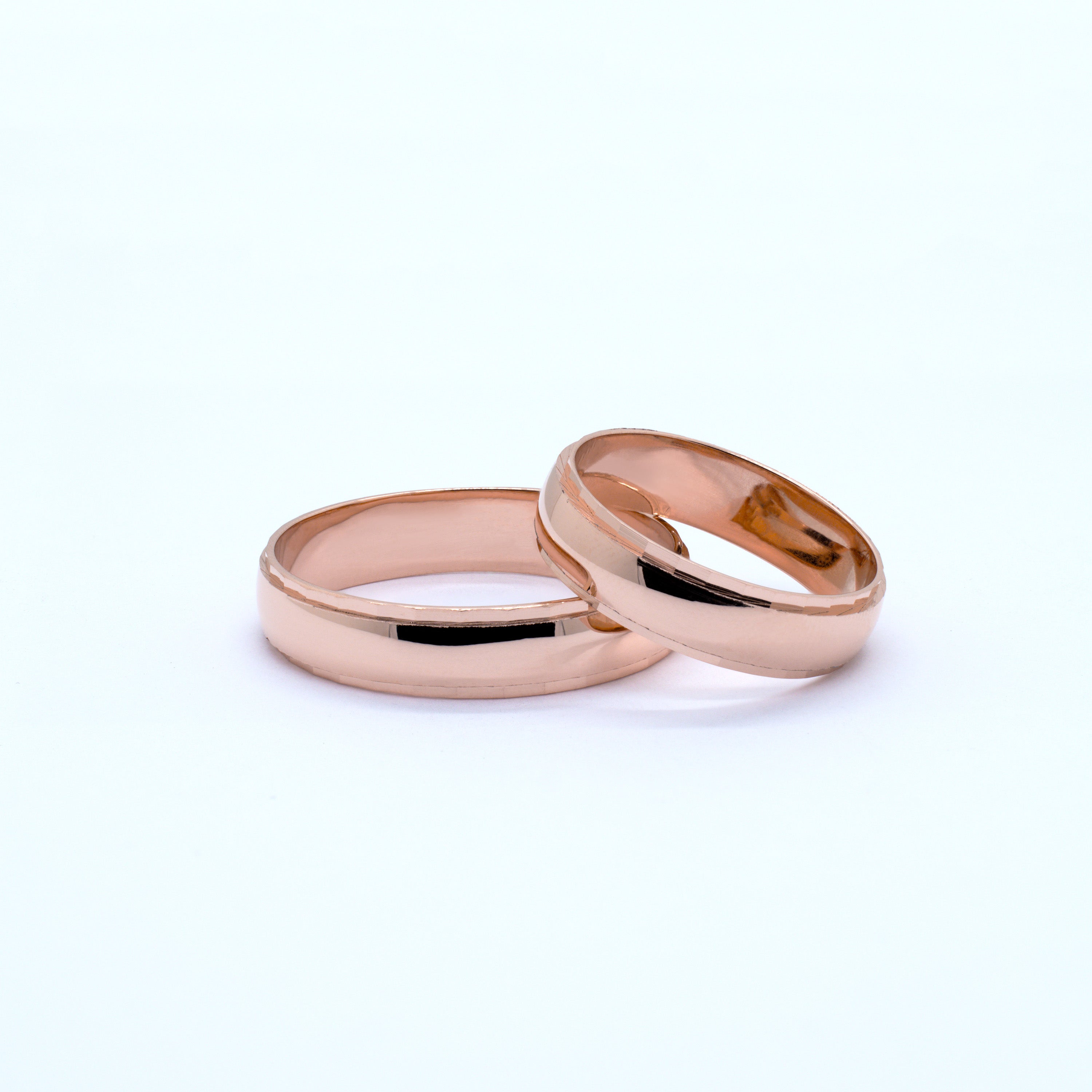 Aros de Matrimonio Tonel en Oro 18K y Plata 925