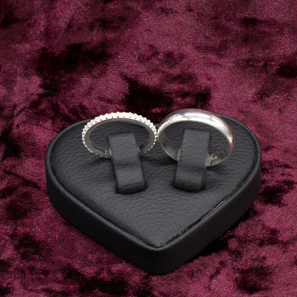 Par anillos de plata churumbela y aro para pareja