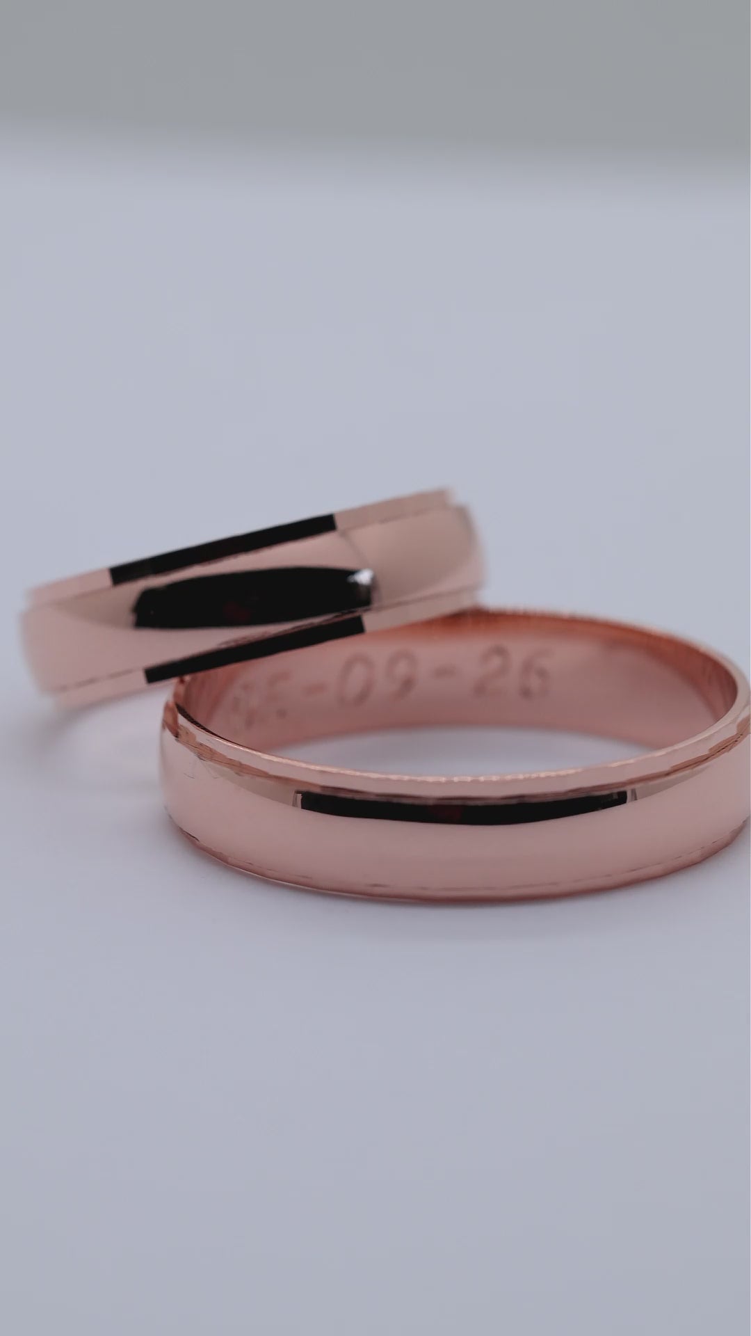 Aros de Matrimonio Tonel en Oro 18K y Plata 925