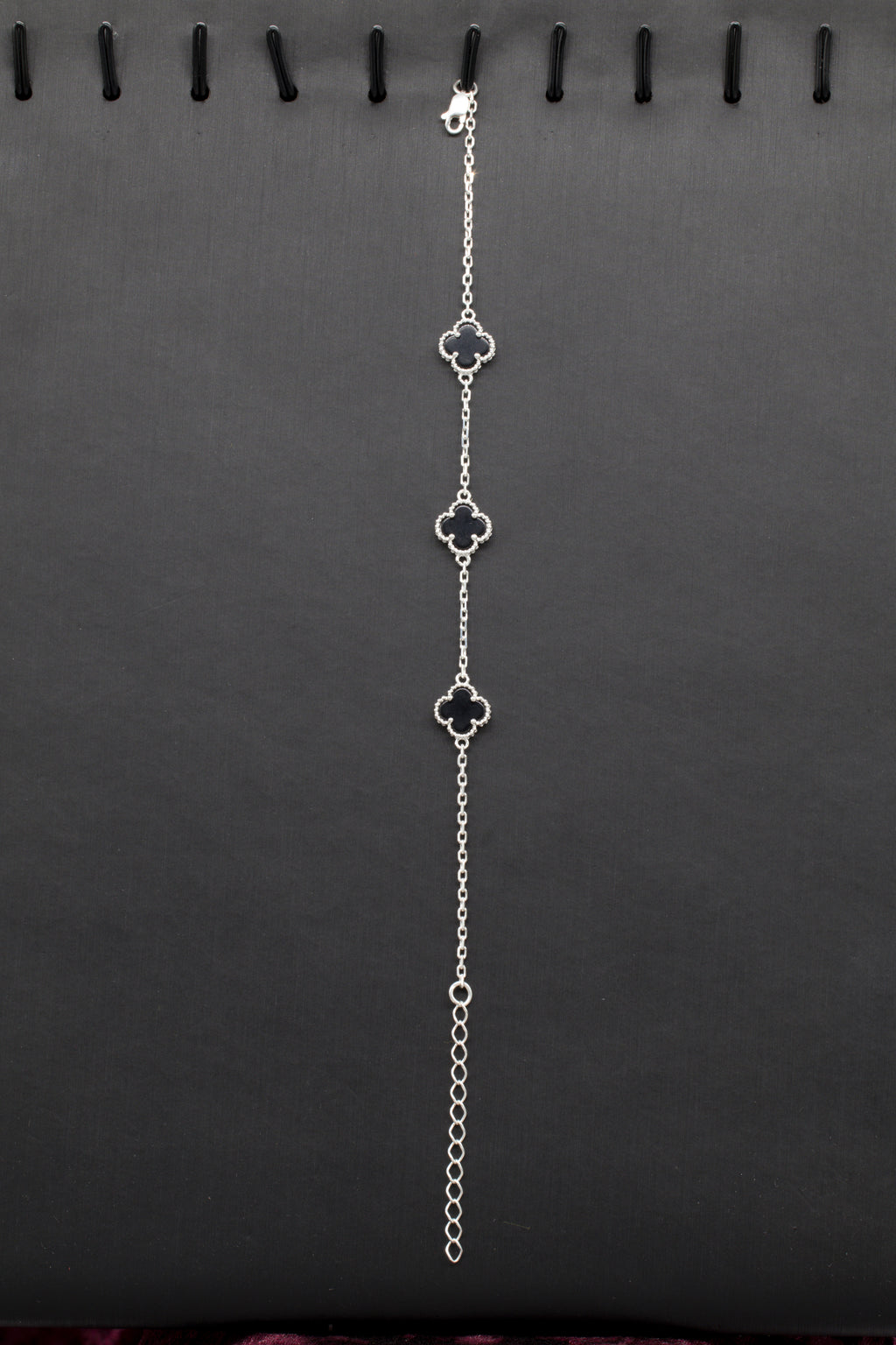 pulsera de plata Van Cleef negro