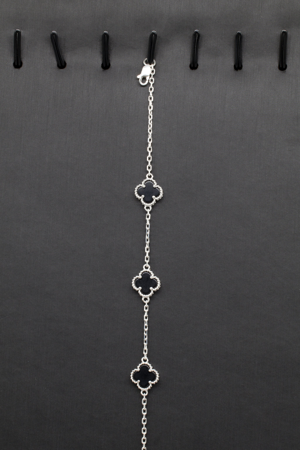 pulsera de plata Van Cleef negro