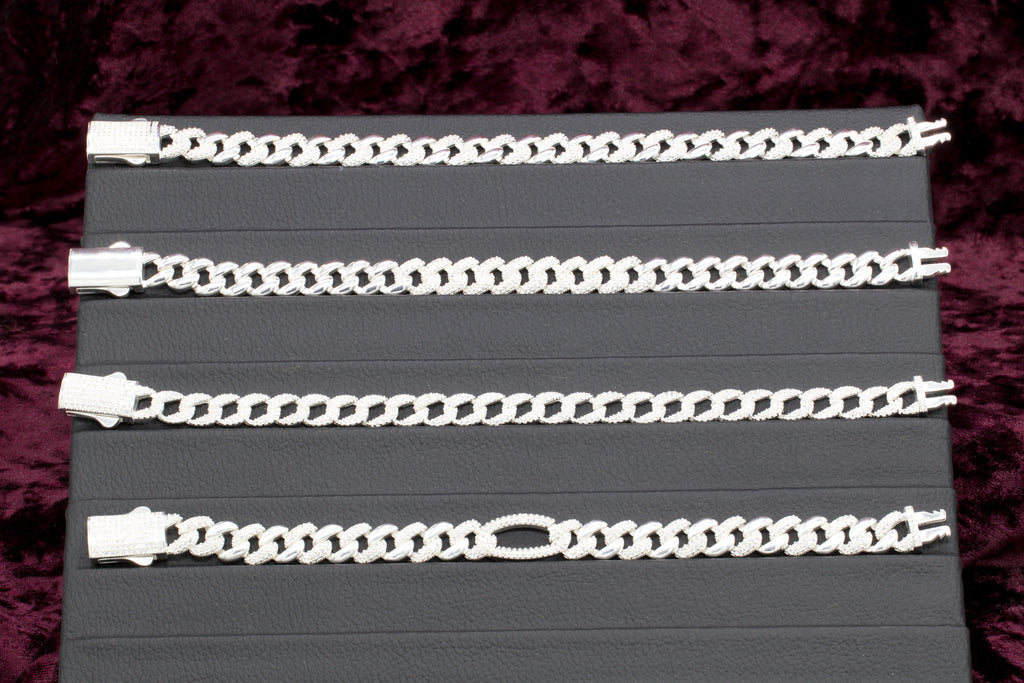 Pulseras con micro circones de plata