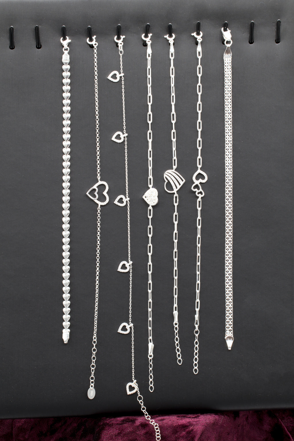 Pulseras con micro circones de plata para mujer