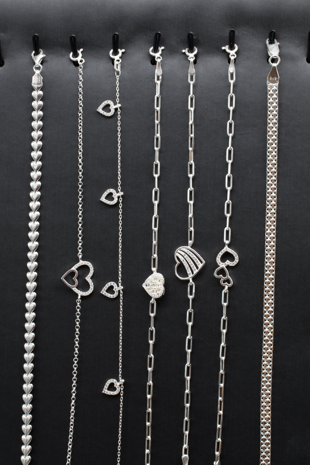 Pulseras con micro circones de plata para mujer