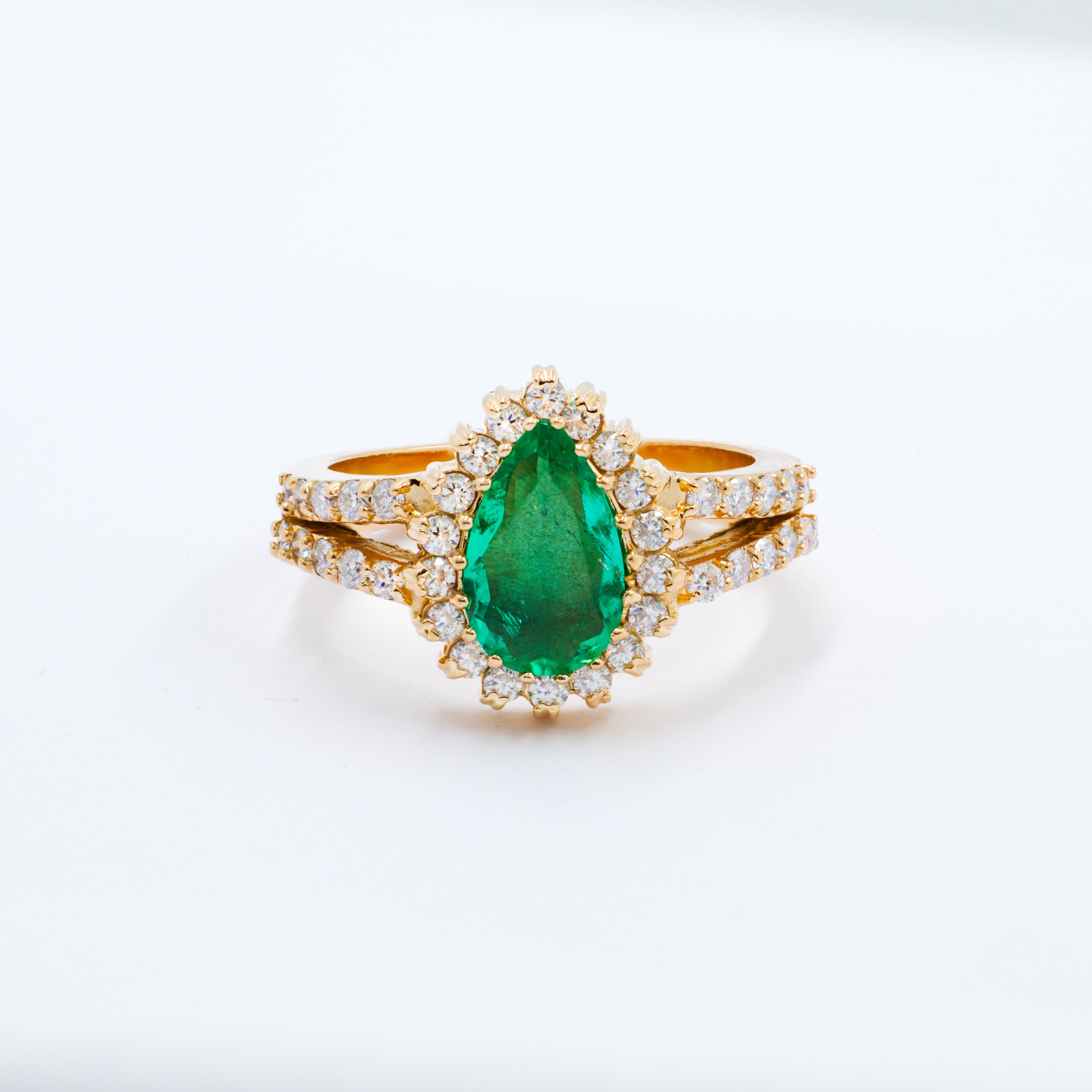 Anillo con esmeralda natural de mujer Verdiosa