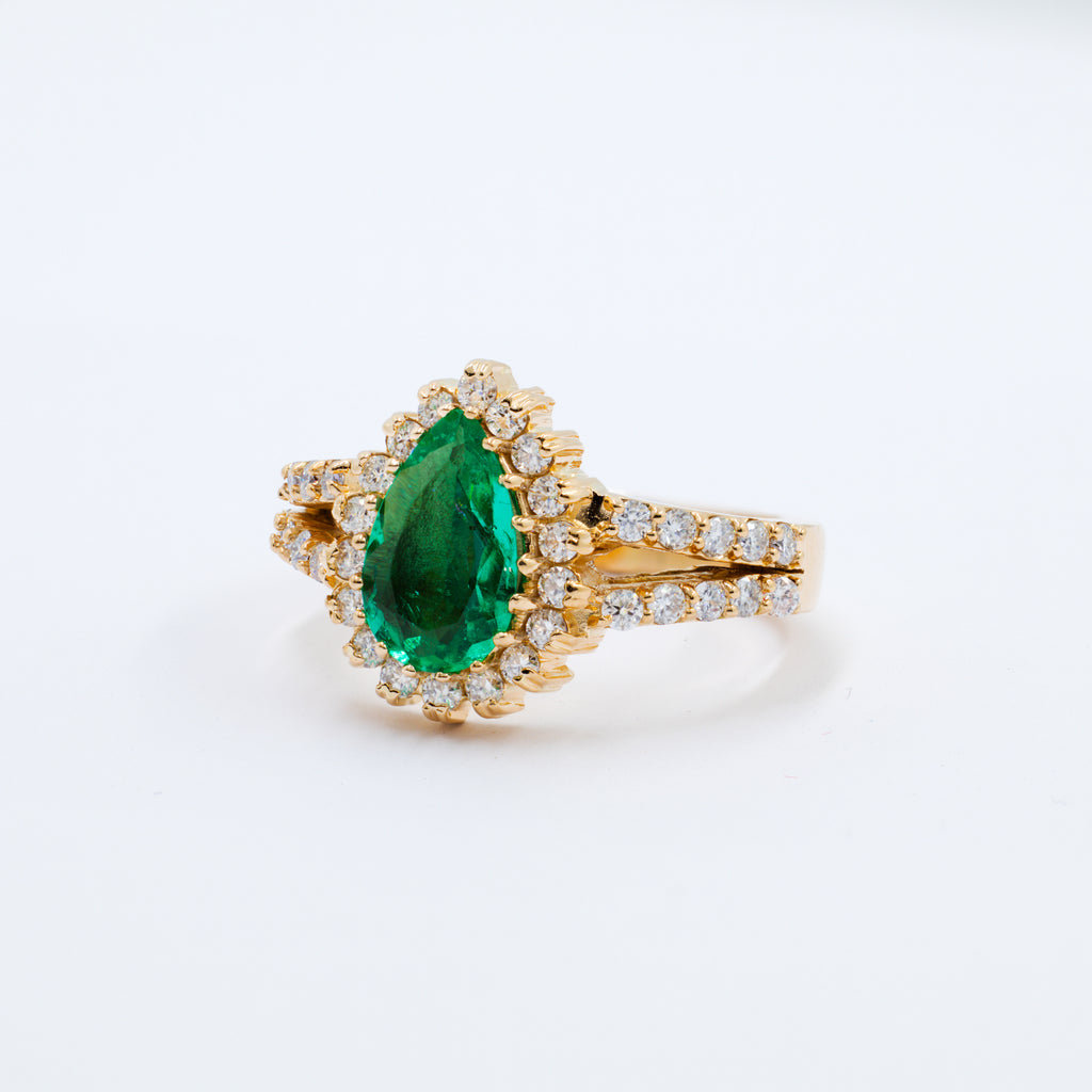 Anillo con esmeralda natural de mujer Verdiosa