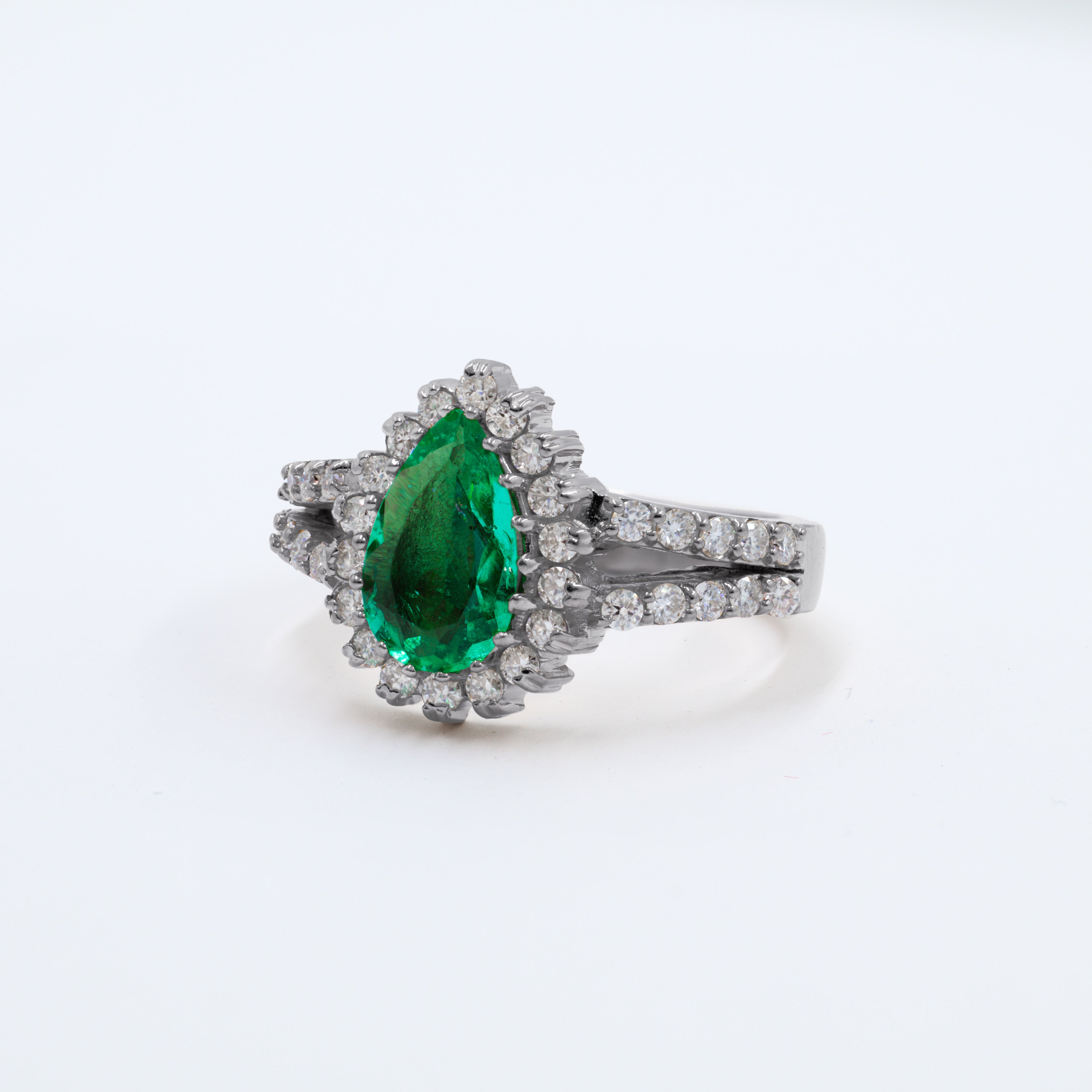 Anillo con esmeralda natural de mujer Verdiosa