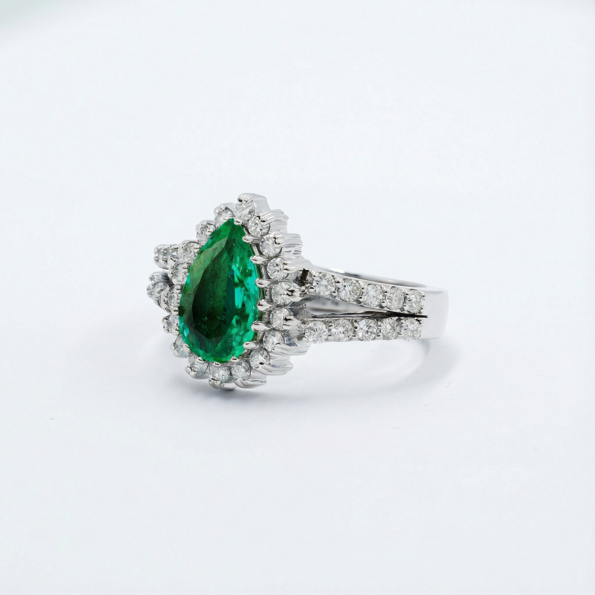 Anillo con esmeralda natural de mujer Verdiosa